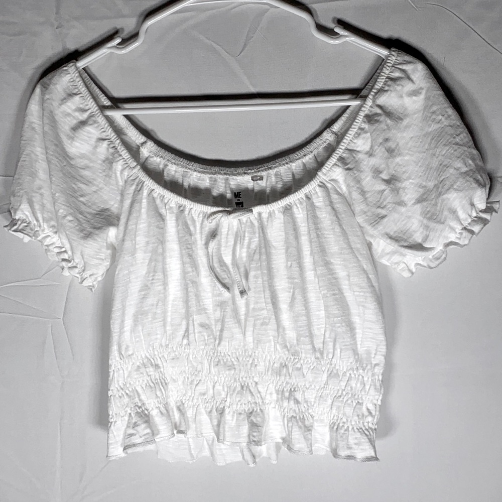 PACSUN me to we off the shoulder ruched top